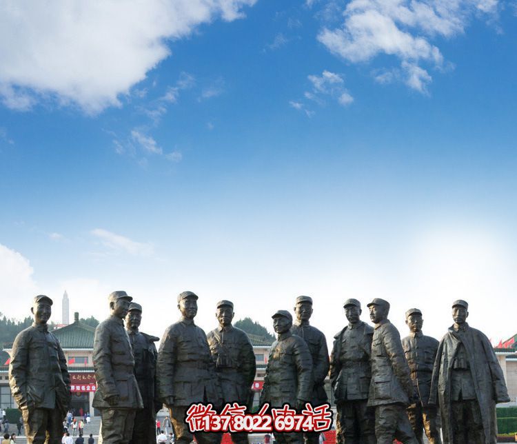 广场户外石雕红军雕塑