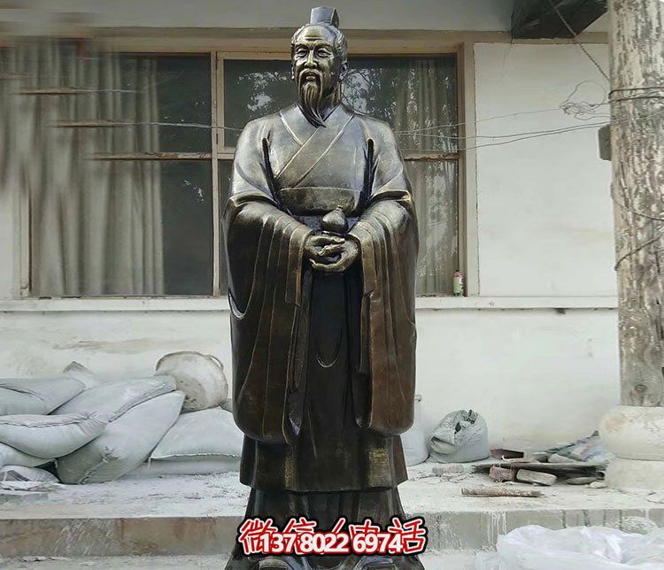 广场铜雕古代名人扁鹊雕塑