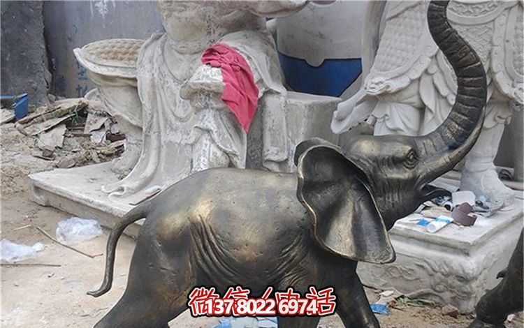 玻璃钢仿铜园林景观装饰品大象雕塑 玻璃钢仿铜园林景观装饰品大象雕塑