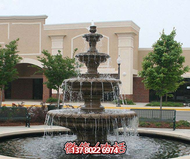 小区别墅景观石雕多层喷泉雕塑 小区别墅景观石雕多层喷泉雕塑