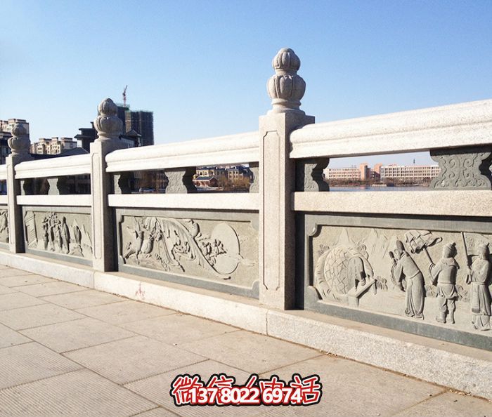 公园湖景浮雕人物花岗岩栏杆 公园湖景浮雕人物花岗岩栏杆