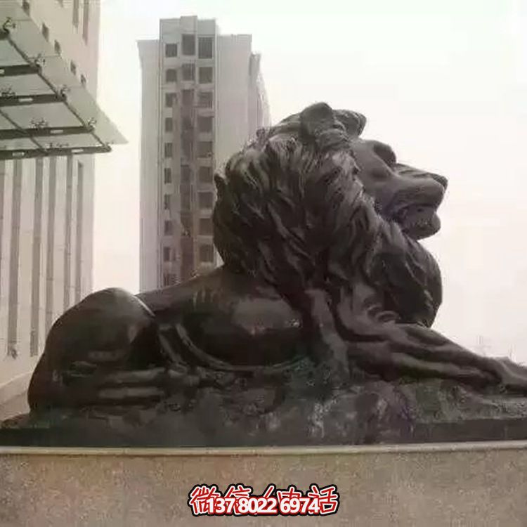 法院大型仿真动物不锈钢仿铜狮子雕塑 法院大型仿真动物不锈钢仿铜狮子雕塑
