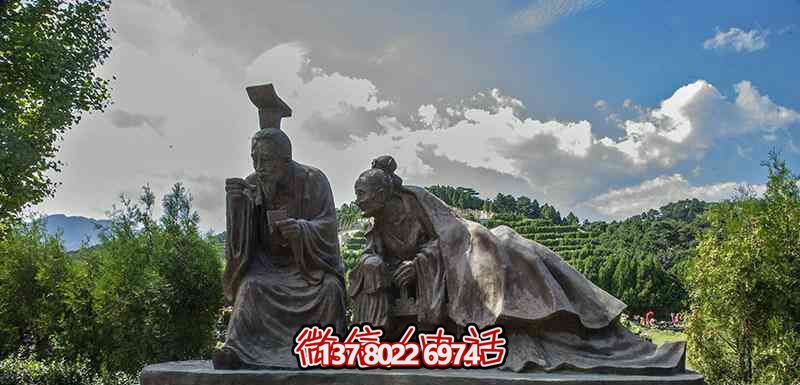 公园小区铸铜古代亲尝汤药二十四孝人物铜雕