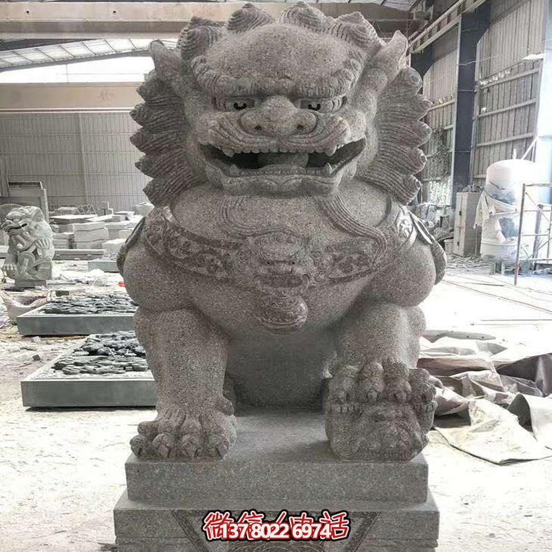 大理石石雕户外庭院大型狮子雕塑