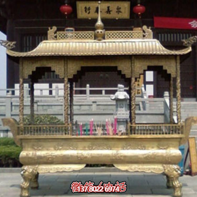 寺庙大型铜雕香炉雕塑