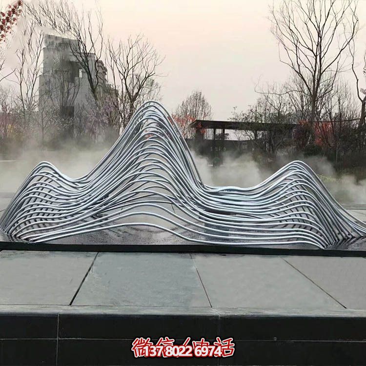 广场水景不锈钢镂空雕塑假山 广场水景不锈钢镂空雕塑假山