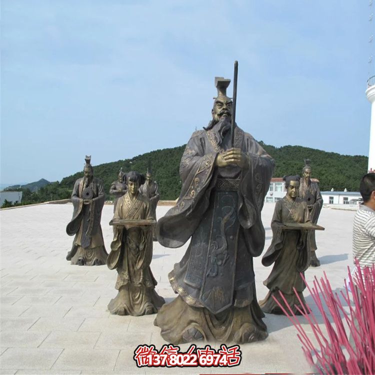 景区广场秦始皇祭祀铜雕情景小品雕塑 景区广场秦始皇祭祀铜雕情景小品雕塑