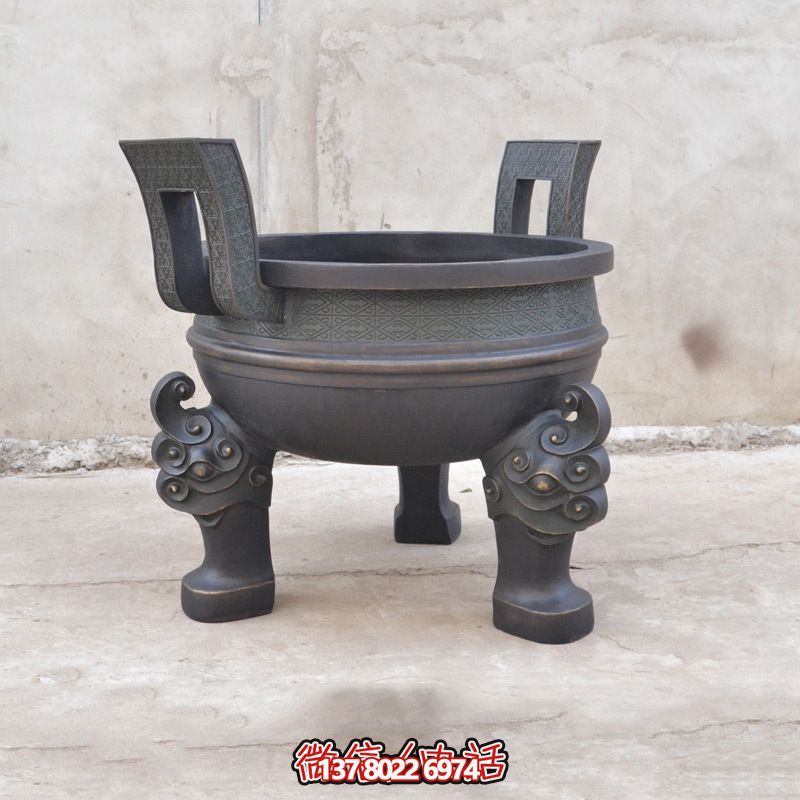 不锈钢仿铜古代文物鼎雕塑 不锈钢仿铜古代文物鼎雕塑